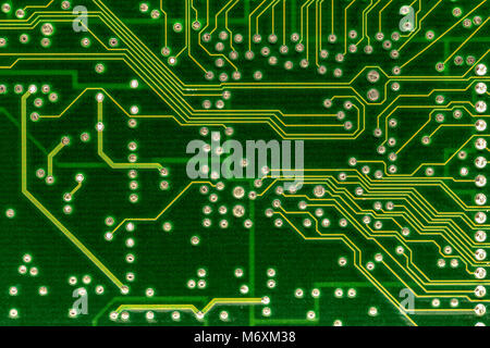 Eine Nahaufnahme von einem alten Computer Platine Stockfoto