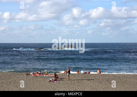 Praia Dos Moinhos, Porto formoso, Sao Miguel, Azoren, Portugal Stockfoto