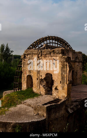 Albolafia Waterwheel auf dem Guadalquivir Albolafia Waterwheel auf dem Guadalquivir, Cordoba, Andalusien, Spanien Stockfoto