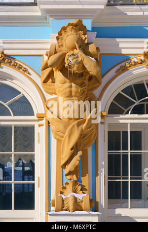 Die Catherine Palace, Zarskoje Selo, Puschkin, St. Petersburg, Russland Stockfoto