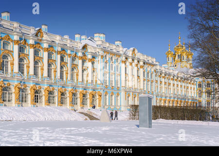 Die Catherine Palace, Zarskoje Selo, Puschkin, St. Petersburg, Russland Stockfoto