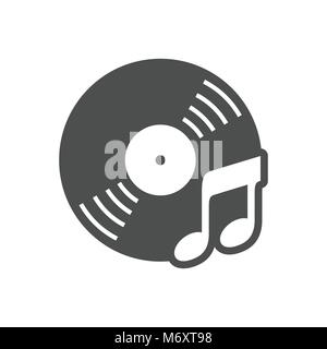 Audio-CD Musik einfach das Symbol Symbol Vektor Grafik Logo Design Stock Vektor