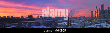 Sonnenaufgang in Moskau Stockfoto