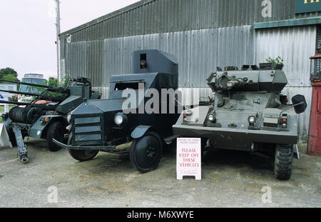 Militärfahrzeuge in Eton Wick Motor Museum, Berkshire, Windsor, Berkshire, Großbritannien. 2007 Stockfoto