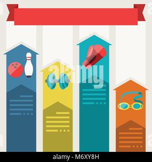 Sport Infografiken optionale Banner Stock Vektor