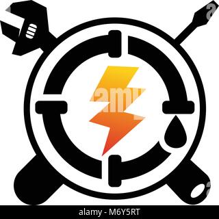 Home service plump und Strom Stock Vektor