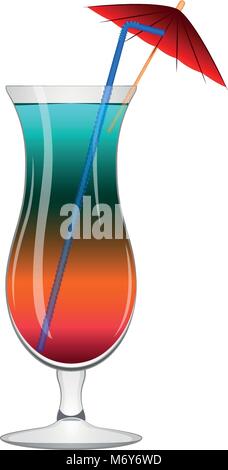 Rainbow populäre Cocktail Stock Vektor