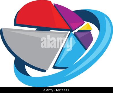 Kreisdiagramm analysieren Vektor Stock Vektor