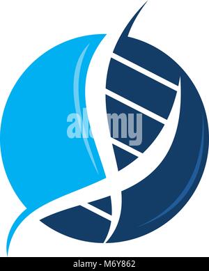 DNA-genetischer Logo Design Template Vector Stock Vektor