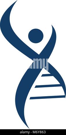 Menschliche DNA Logo Design Template Vector Stock Vektor
