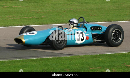 Brabham BT4 Einsitzer Racing Car beim Goodwood Revival Meeting im Jahr 2004 Stockfoto