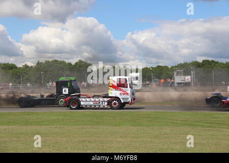 Truck Racing in Donington Park Circuit Juli 2015 Stockfoto