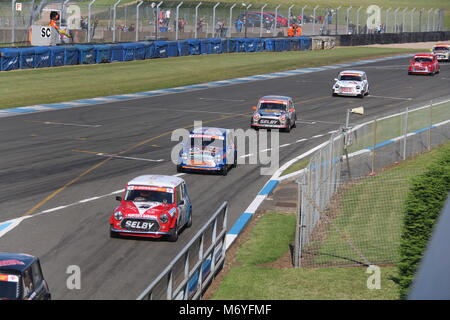 Mini 7 Racing in Donington Park Circuit Juli 2015 Stockfoto