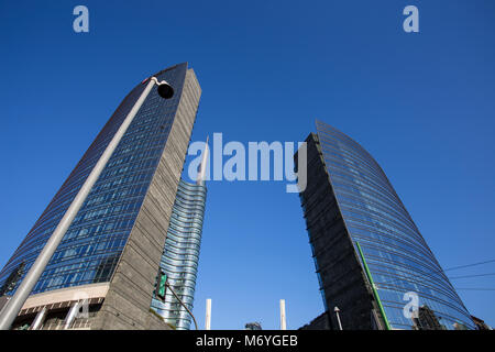 Mailand, Italien, 28. März 2017 - Ansicht der Unicredit Tower, in Gae Aulentis Square, die Buisness Bereich in der Nähe von Bahnhof Garibaldi Stockfoto