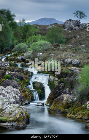 Die Wasserfälle von Balgy, Loch Torridon, Wester Ross, Schottland, Großbritannien Stockfoto