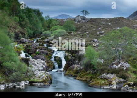 Die Wasserfälle von Balgy, Loch Torridon, Wester Ross, Schottland, Großbritannien Stockfoto