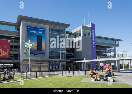 Mehrstöckiger Parkplatz am Christchurch International Airport, Harewood, Christchurch, Canterbury, Neuseeland Stockfoto