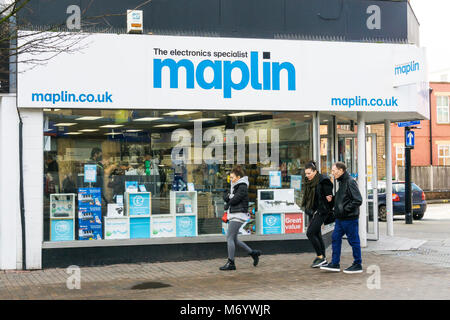 Ein Zweig der Maplin in Bromley High Street, South London Stockfoto