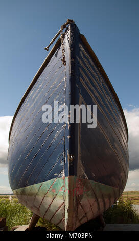 Die alte Bootswerft. Detail Bild der Textur und Farbe, Gestalt und Form eines alten Boot. Stockfoto