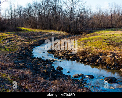 Wicklung Stream durch die Wildnis. Stockfoto