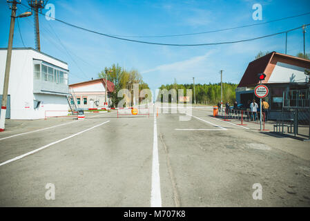 Ukraine, Tschernobyl: zurueckgelassenen Fahrzeuge, Häuser und Orte aus der Sperrzone von Tschernobyl evakuiert. Foto: Alessandro Bosio Stockfoto