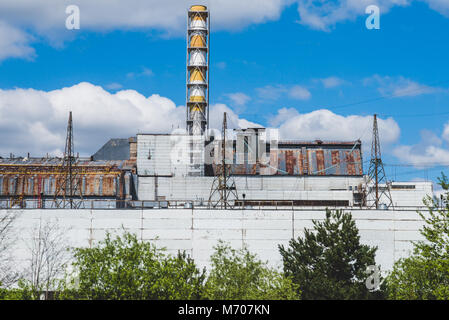 Ukraine, Tschernobyl: zurueckgelassenen Fahrzeuge, Häuser und Orte aus der Sperrzone von Tschernobyl evakuiert. Foto: Alessandro Bosio Stockfoto