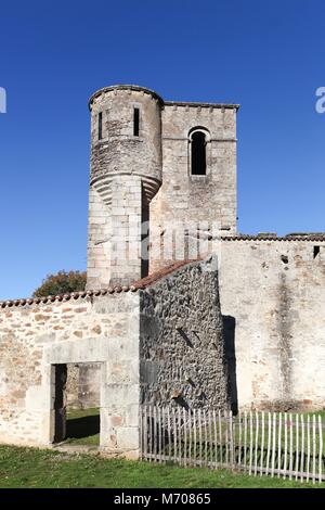 Kirche in das zerstörte Dorf von Oradour-sur-Glane im Juni 1944, Frankreich Stockfoto