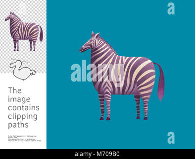 Zebra, Dodo Sammlung Stockfoto