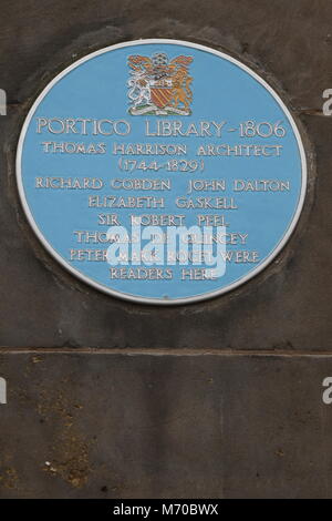 Portico library, Manchester Stockfoto