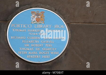 Portico library, Manchester Stockfoto