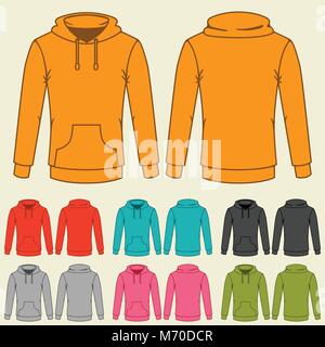 Satz von Vorlagen farbige Sweatshirts für Frauen Stock Vektor