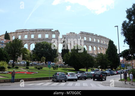 Die Arena in Pula ist der Name des Amphitheaters befindet sich in Pula, Kroatien. Stockfoto