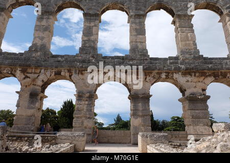 Die Arena in Pula ist der Name des Amphitheaters befindet sich in Pula, Kroatien. Stockfoto