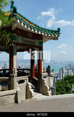 Lion's Pavillon Lookout, Victoria Peak, Hong Kong Stockfoto