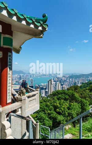Lion's Pavillon Lookout, Victoria Peak, Hong Kong Island, Hong Kong Stockfoto