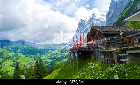 Rodelbahn Pfingstegg Seilbahn Grindelwald, Schweiz Stockfoto