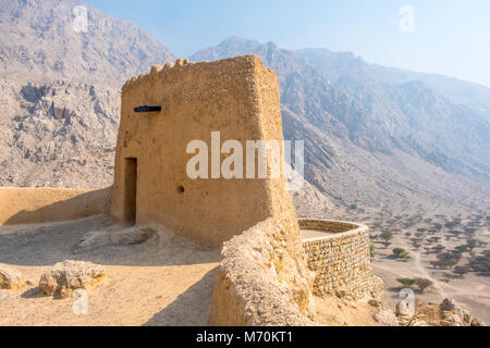 Dhayah Fort in Ras Al Khaimah, Vereinigte Arabische Emirate Stockfoto