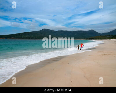 Wineglass Bay Freycinet Nationalpark Ostküste von Tasmanien, Australien. Stockfoto