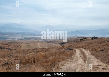 Kamel Berg versteckt Um 2000 Petroglyphs reichen zurück bis in die Altsteinzeit Erain Armenien. Stockfoto