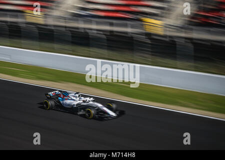 Barcelona, Spanien. 7. März, 2018: SERGEI SIROTKIN (RUS) treibt in seinem Williams FW41 beim Tag sechs der Formel-1-Prüfung am Circuit de Catalunya Credit: Matthias Oesterle/Alamy leben Nachrichten Stockfoto