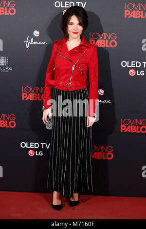 Madrid, Spanien. 7. März, 2018. Während der Premiere des Films "Lieben Pablo' Madrid 07/03/2018 Credit: Gtres Información más Comuniación auf Linie, S.L./Alamy leben Nachrichten Stockfoto