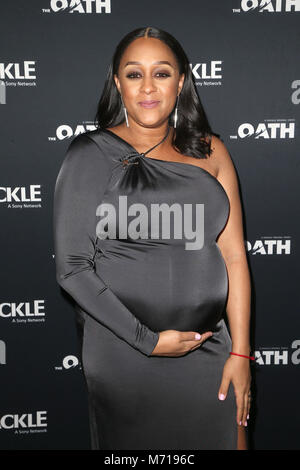 Culver City, CA. 7 Mär, 2018. Tia mowry dargestellt bei Sony Pictures Studios in Culver City, Kalifornien am 7. März 2018. Credit: Faye Sadou/Medien Punch/Alamy leben Nachrichten Stockfoto