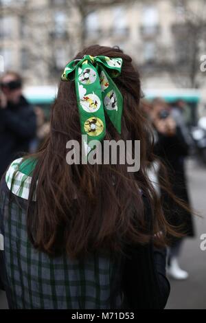 Paris, Frankreich. 06 Mär, 2018. Kieunse Ankunft auf dem Miu Miu Show Paris Fashion Week - März 6, 2018 - die Credit: Runway Manhattan/Valentina Ranieri *** Für die redaktionelle Nutzung nur*** | Verwendung weltweit/dpa/Alamy leben Nachrichten Stockfoto