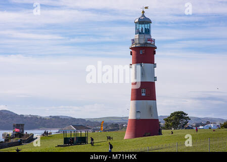 Plymouth-Leuchtturm Stockfoto