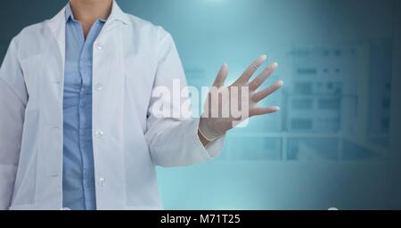 Arzt öffnung Hand Stockfoto