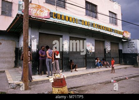 Kanal 1, Reggae Recording Studios, Kingston, Jamaika Stockfoto