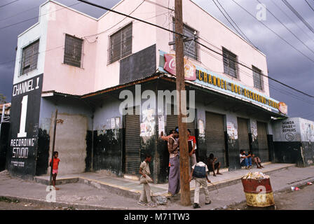 Kanal 1, Reggae Recording Studios, Kingston, Jamaika Stockfoto