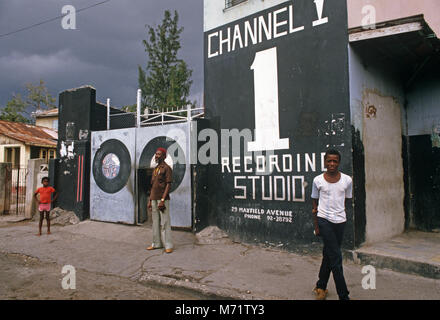 Kanal 1, Reggae Recording Studios, Kingston, Jamaika Stockfoto