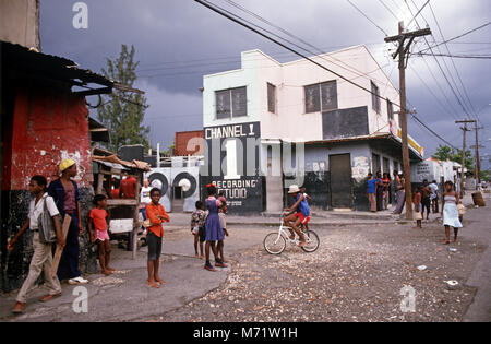 Kanal 1, Reggae Recording Studios, Kingston, Jamaika Stockfoto