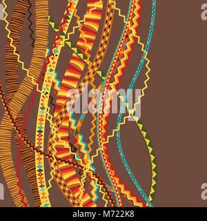 Ethnische abstrakten geometrischen Hintergrund von dekorativen Streifen Stock Vektor
